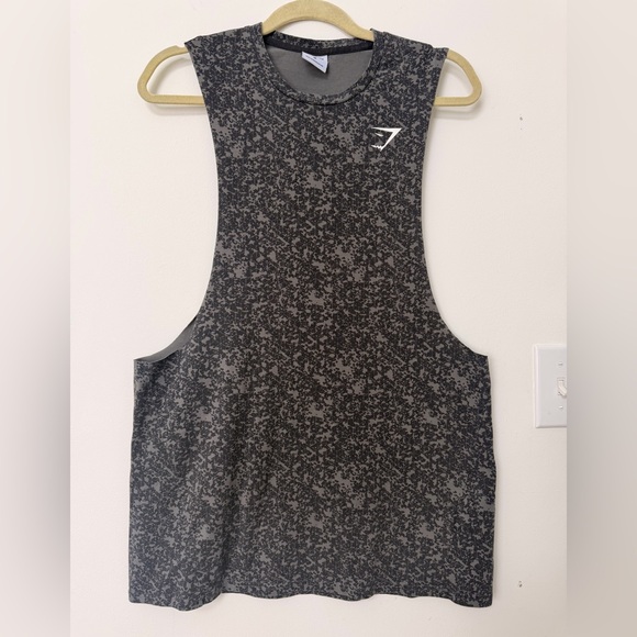 Gymshark Critical 2.0 Drop Arm in Charcoal Print Patterned Muscle Tank Size M - Picture 7 of 14